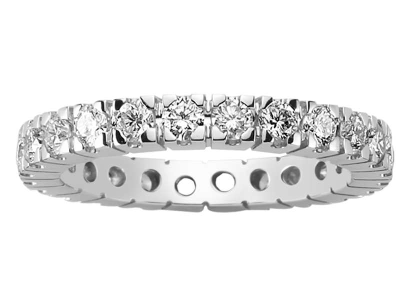 Luxuriöser Memoirering mit 1,40 ct Brillanten in 14K Weißgold