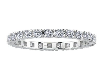 Classic white gold eternity ring with 25 lab-grown diamonds