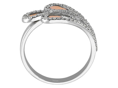Antique rose gold ring in grape design with 80 lab-grown diamonds