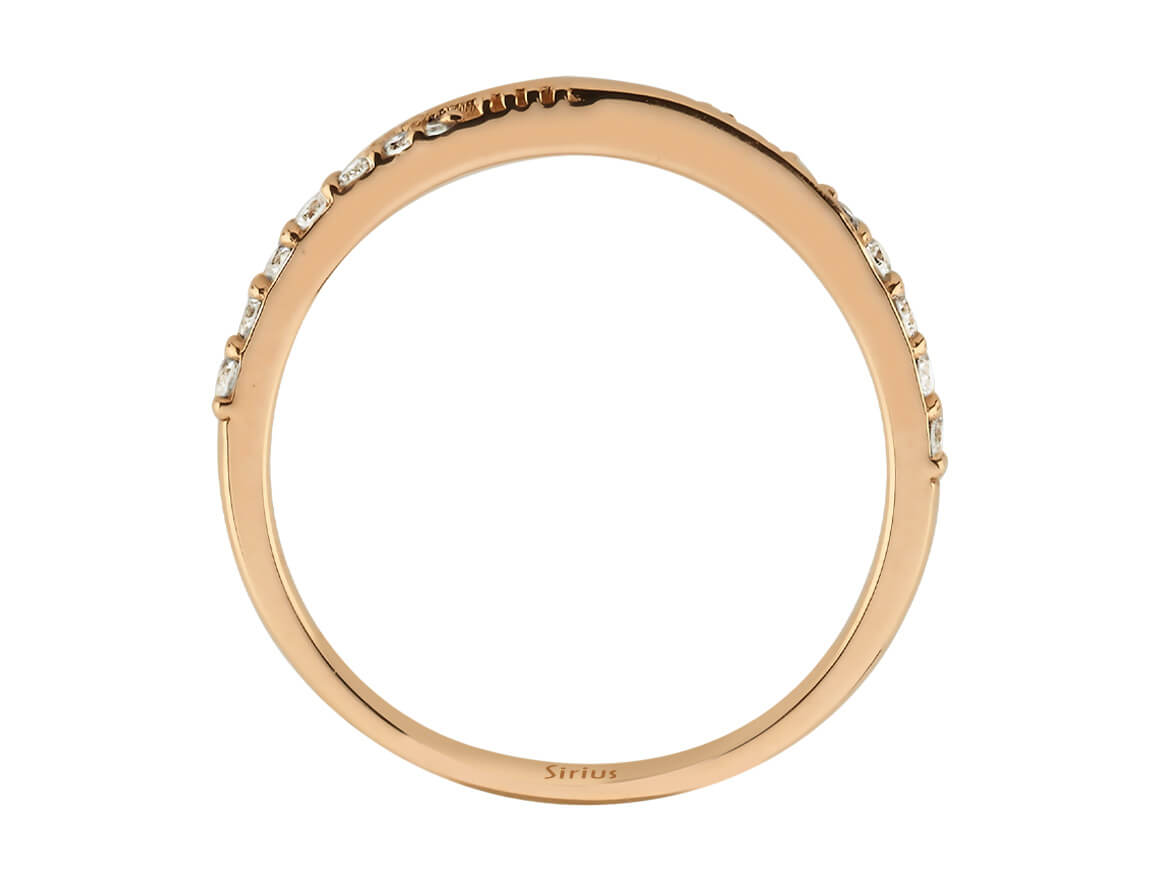 Zarter Memoire-Ring mit 0,19 ct Labordiamanten in Roségold