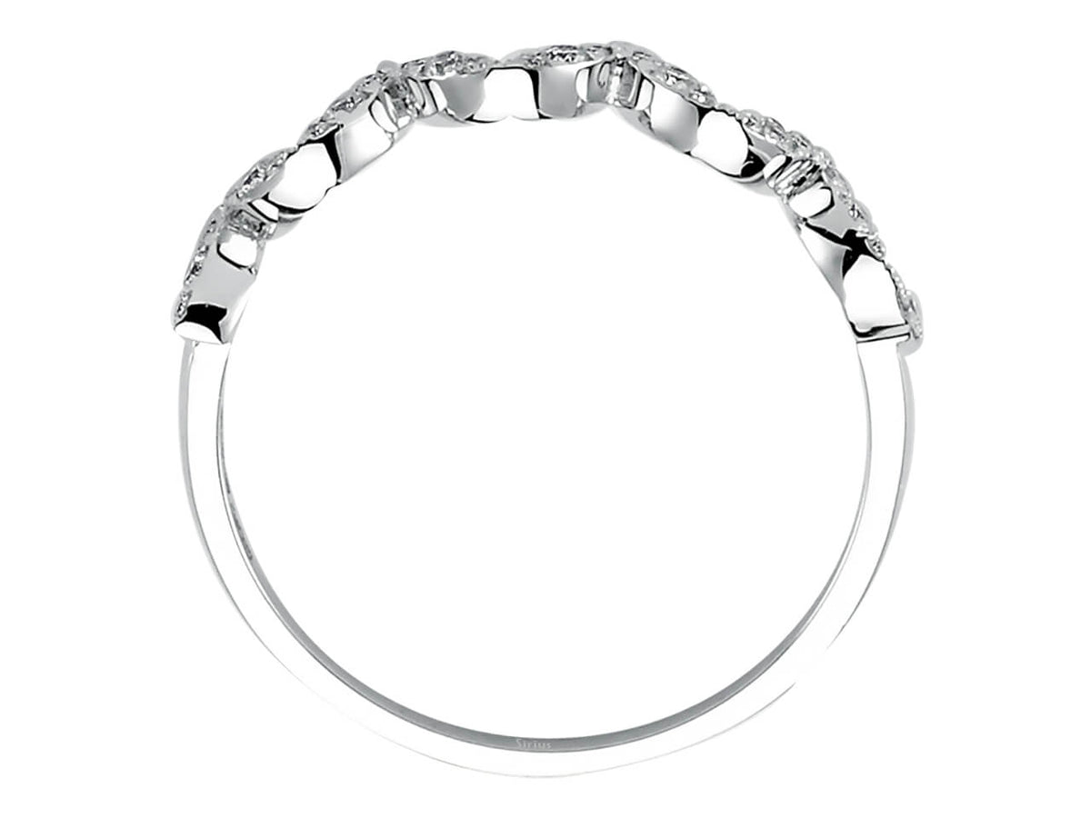Ring mit Diamant & Labordiamanten in 14K Weißgold | Rosy – hochwertiger Schmuck von Rosy Lab Diamonds