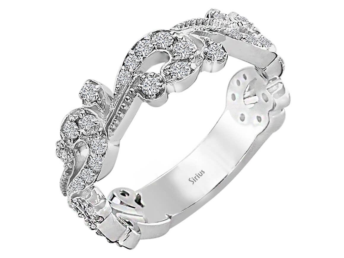Fantasie-Diamantring – 40 Steine – 0,70 ct – 18K Weißgold