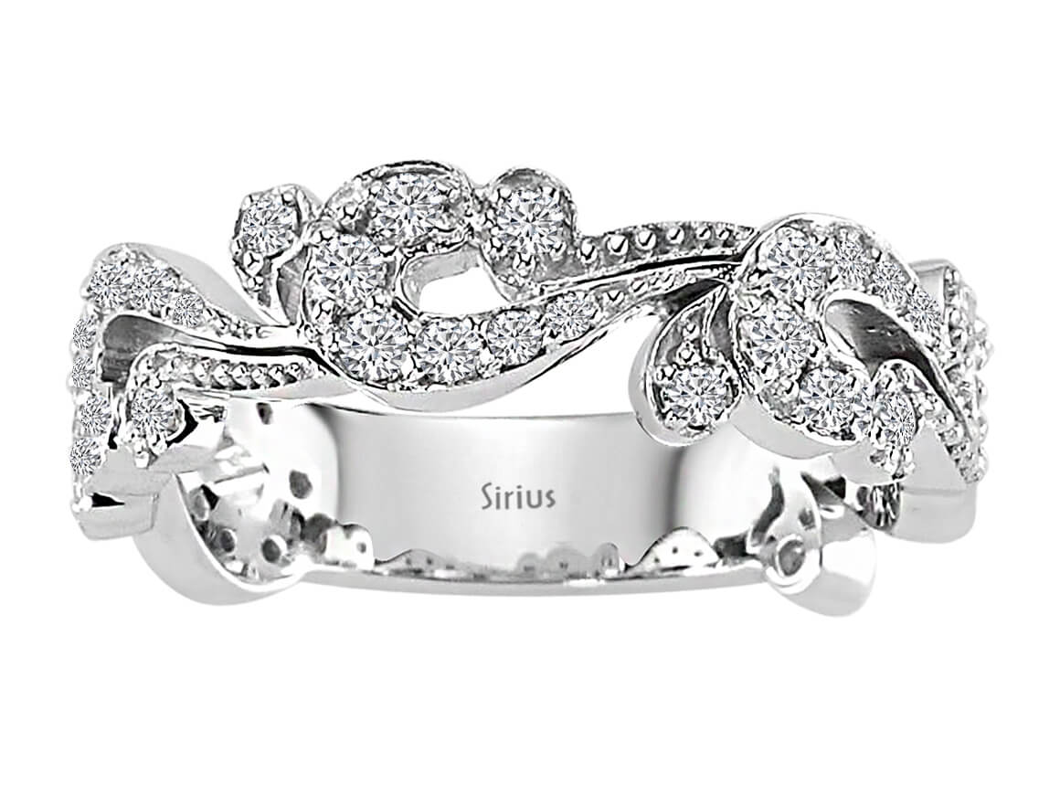 Fantasie-Diamantring – 40 Steine – 0,70 ct – 18K Weißgold