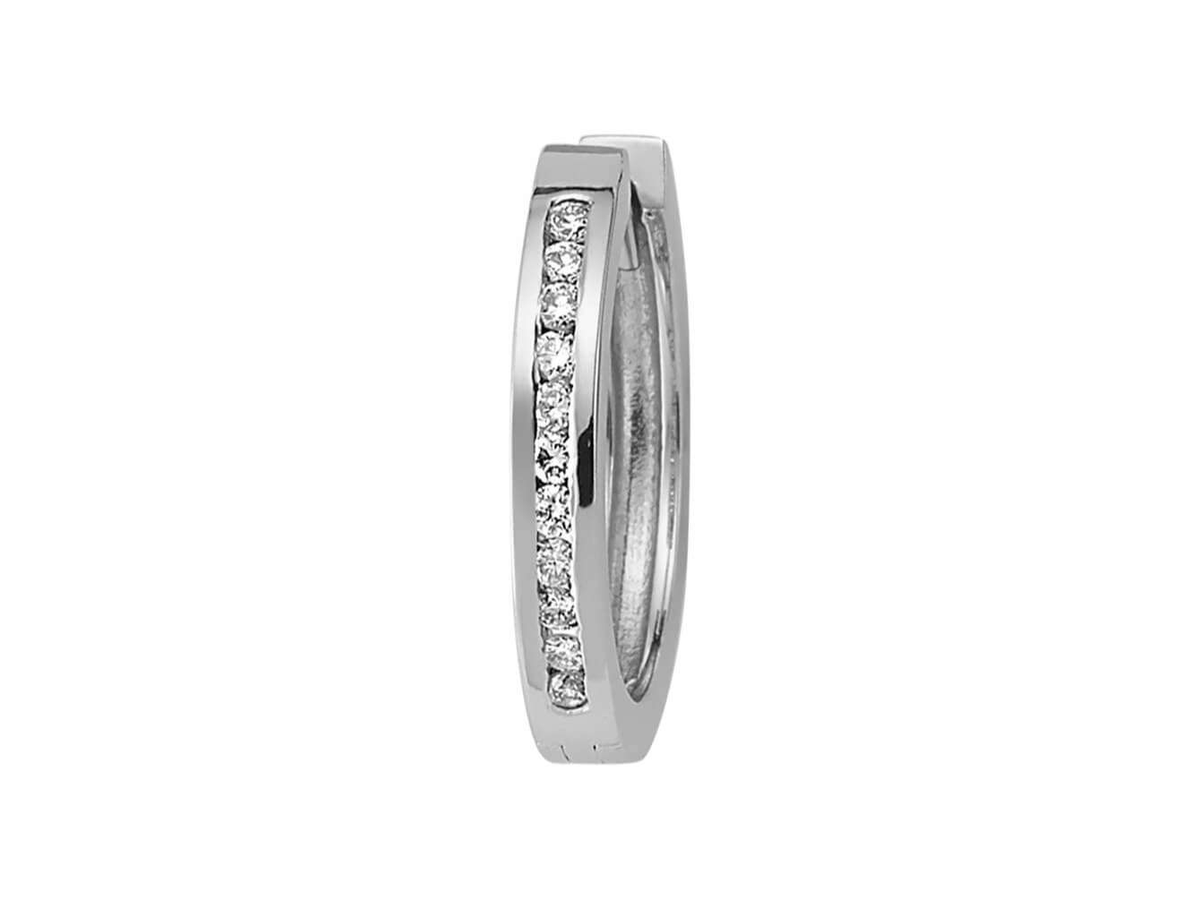 8K Beyaz Altın pırlantalı modern Creole küpeler | Çevrim içi lüks mücevher – Rosy Lab Diamonds’tan yüksek kaliteli mücevherler