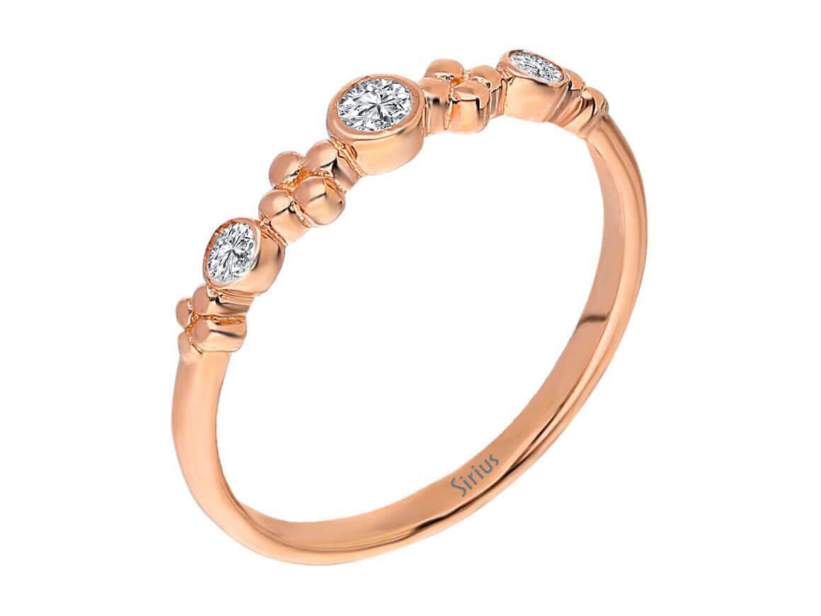 Eleganter Helen-Ring mit labordiamanten aus 8 Karat Roségold - hochwertiger Schmuck von Rosy Lab Diamonds