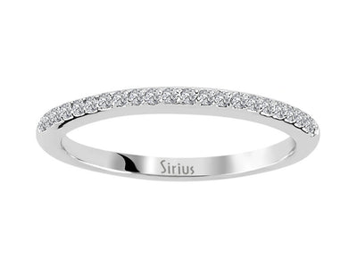 Feiner 14K Gold Halbkreis-Ring mit 22 Rundschliff Diamanten