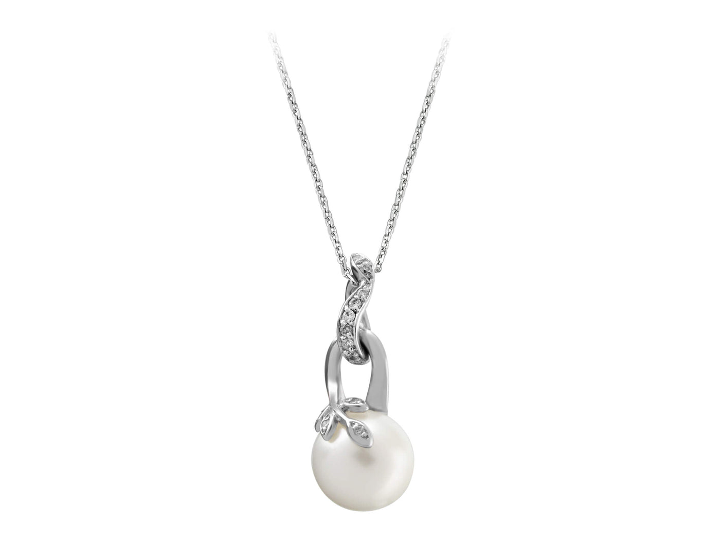 Zuchtperlen-Anhänger mit Labor-Diamanten | 14K Gold Romantik - hochwertiger Schmuck von Rosy Lab Diamonds