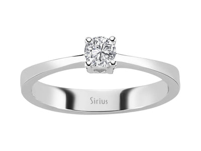 Zarter Solitär-Ring mit 0,17 Karat rundem Labor-Diamanten