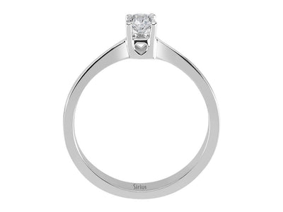 Zarter Solitär-Ring mit 0,17 Karat rundem Labor-Diamanten