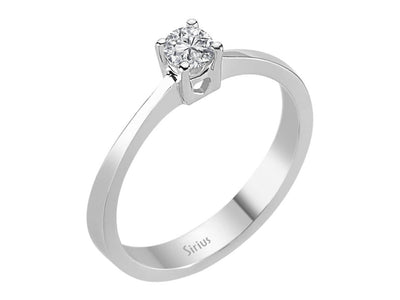 Zarter Solitär-Ring mit 0,17 Karat rundem Labor-Diamanten