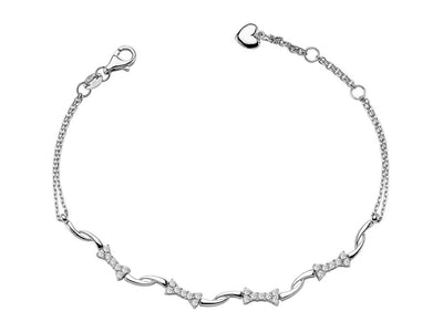 Romantic bracelet with 28 lab-grown diamonds in 14K white gold – 0.37 ct