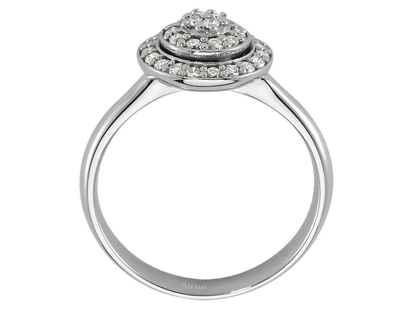 Weißgold-Ring „Kanalli“ mit 33 laborgezüchteten Diamanten