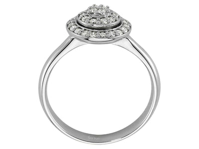 Weißgold-Ring „Kanalli“ mit 33 laborgezüchteten Diamanten