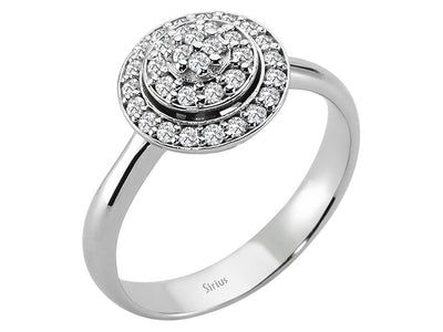 Weißgold-Ring „Kanalli“ mit 33 laborgezüchteten Diamanten