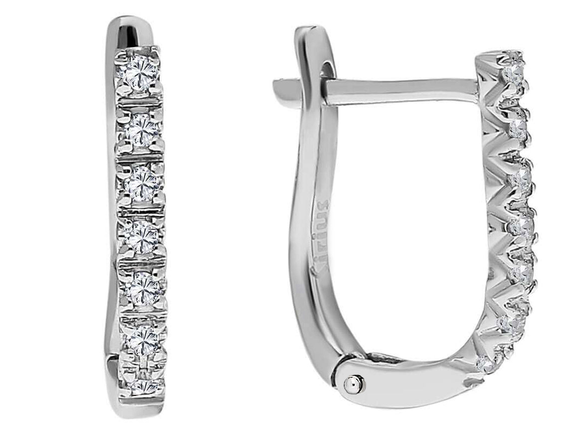 Créoles minimalistes - 14 diamants en or 333 millièmes | Bijoux d’oreilles raffinés - Bijoux haut de gamme de Rosy Lab Diamonds