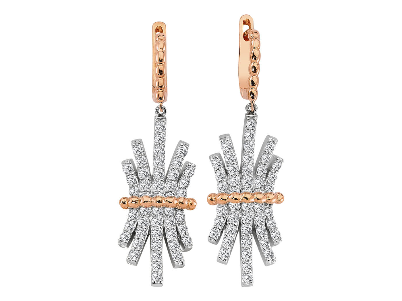 Modern Nazca Earrings with Lab-Grown Diamonds