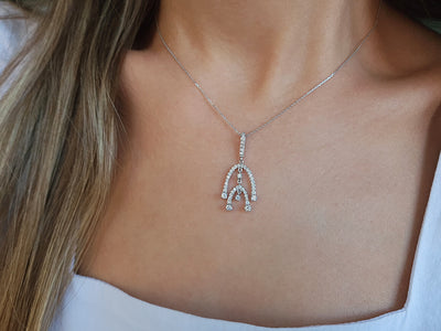 Movable diamond necklace with 45 brilliant-cut diamonds – 0.54 ct | 18K white gold