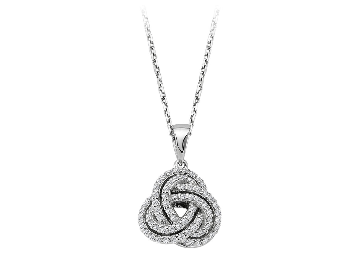 Unendlichkeitsschleife mit 72 Labor-Diamanten | 14K Weißgold - hochwertiger Schmuck von Rosy Lab Diamonds