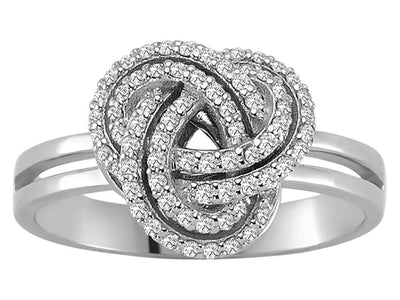 Weißgold-Ring „Sonsuz Sarmal“ mit 72 laborgezüchteten Diamanten