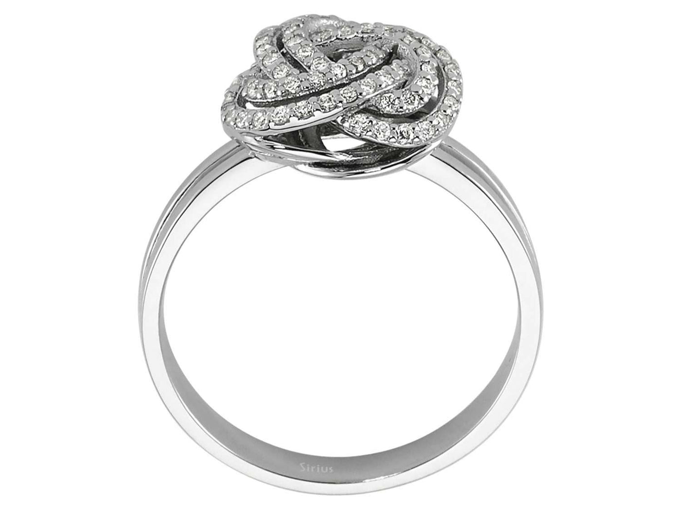 Weißgold-Ring „Sonsuz Sarmal“ mit 72 laborgezüchteten Diamanten