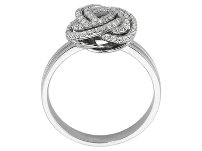 Weißgold-Ring „Sonsuz Sarmal“ mit 72 laborgezüchteten Diamanten