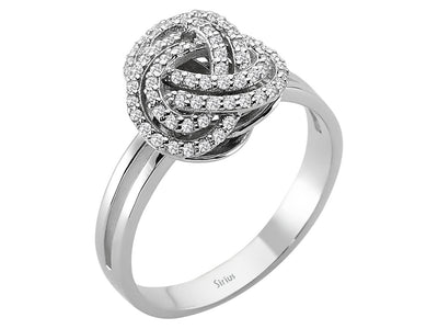 Weißgold-Ring „Sonsuz Sarmal“ mit 72 laborgezüchteten Diamanten