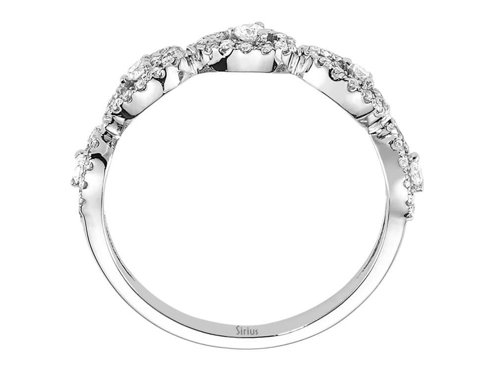 Bague en diamant en forme de goutte – 0,34 ct – Or Blanc 14 K | Design raffiné – Bijoux haut de gamme de Rosy Lab Diamonds