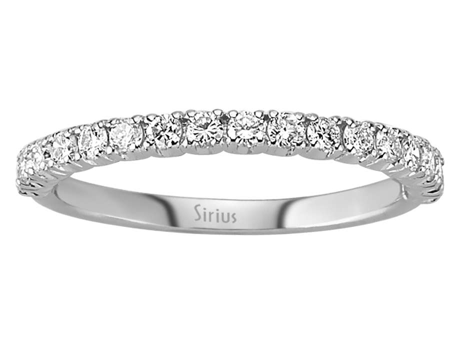 Eleganter Halbkreis-Diamantring mit laborgezüchteten Diamanten | 14 Karat Weißgold - hochwertiger Schmuck von Rosy Lab Diamonds