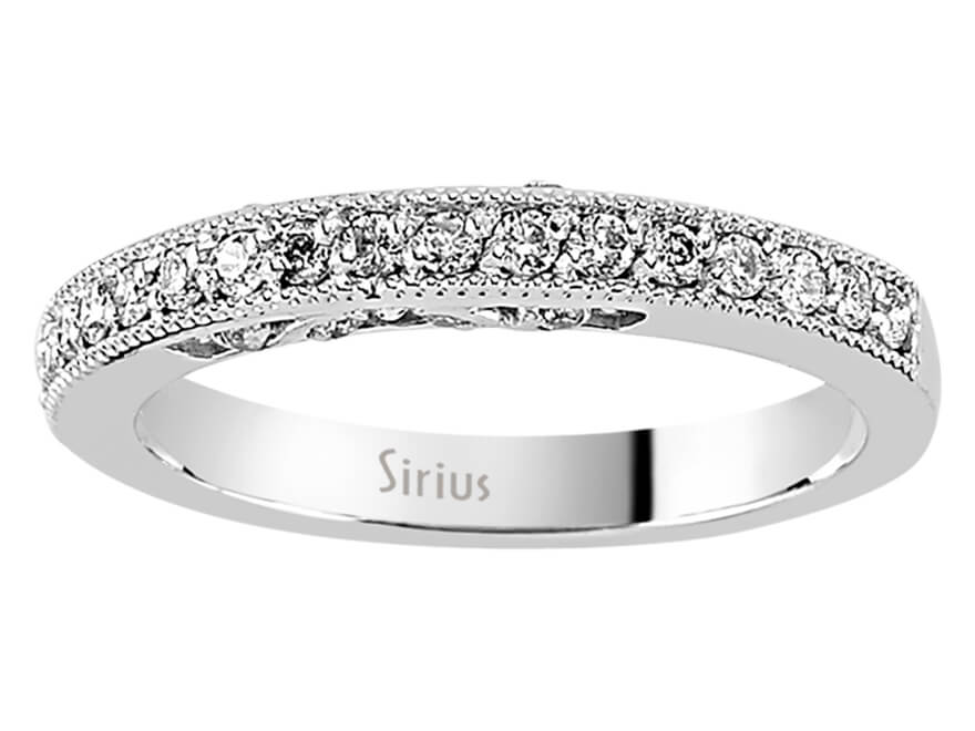 Bague en Or Blanc avec 26 diamants de laboratoire – 0,33 carat, 14 K – Bijoux haut de gamme de Rosy Lab Diamonds