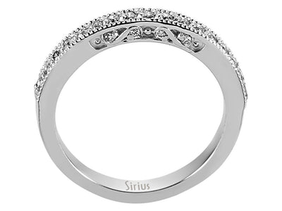 Weißgold-Ring mit 26 laborgezüchteten Diamanten im Rundschliff, 14K