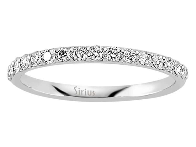 White Gold half-band ring with 16 lab-grown diamonds – 0.30 carats, 14K – high-quality Jewelry by Rosy Lab Diamonds