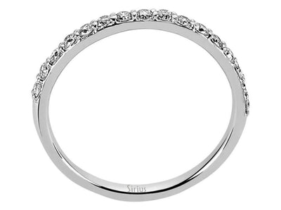 Weißgold-Halbring mit 16 laborgezüchteten Diamanten, Rundschliff, 0,30 Karat, 14K