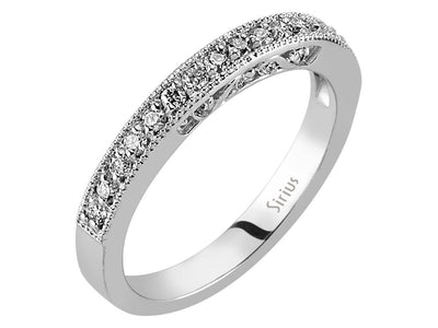 Weißgold-Ring mit 26 laborgezüchteten Diamanten im Rundschliff, 14K