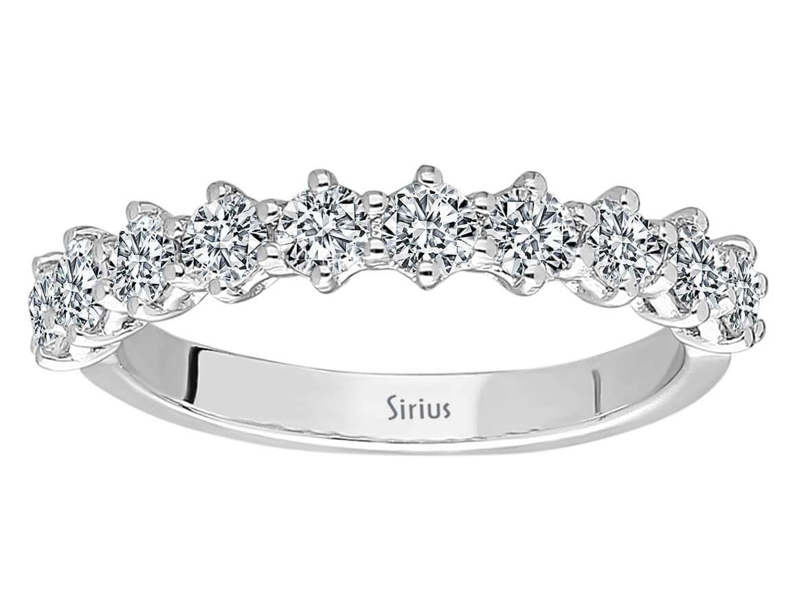 Sparkling lab diamond half-carat ring in 14 karat white gold