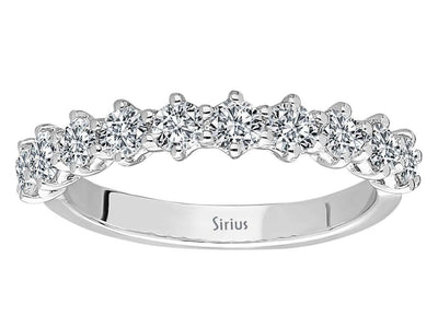 Sparkling lab diamond half-carat ring in 14 karat white gold