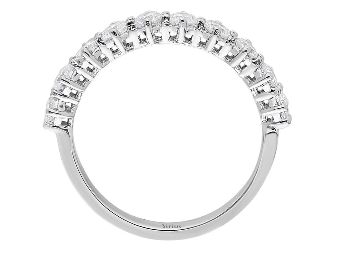 Sparkling lab diamond half-carat ring in 14 karat white gold