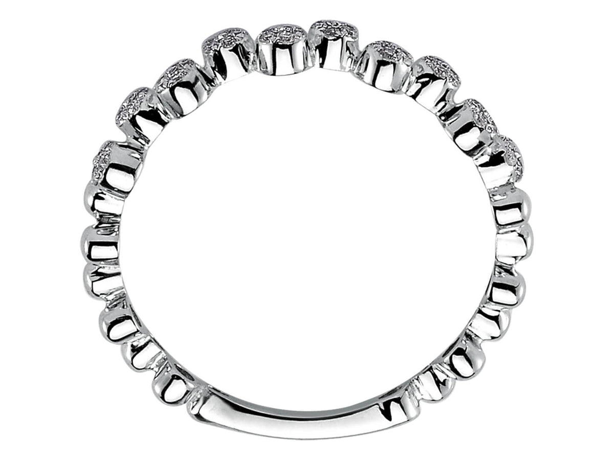 Weißgoldring mit 50 laborgezüchteten Diamanten 0,14 Karat, 14 Karat Gold - hochwertiger Schmuck von Rosy Lab Diamonds
