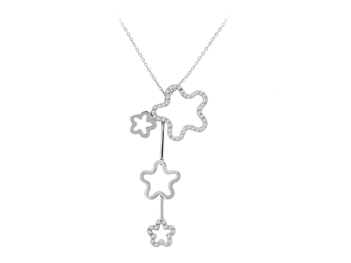 Sternenanhänger mit laborgezüchteten Diamanten in 14K Gold (0,30 ct)