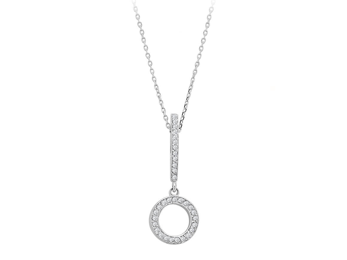 Collier circulaire avec diamants en or 14 carats – Design élégant – Bijoux haut de gamme de Rosy Lab Diamonds