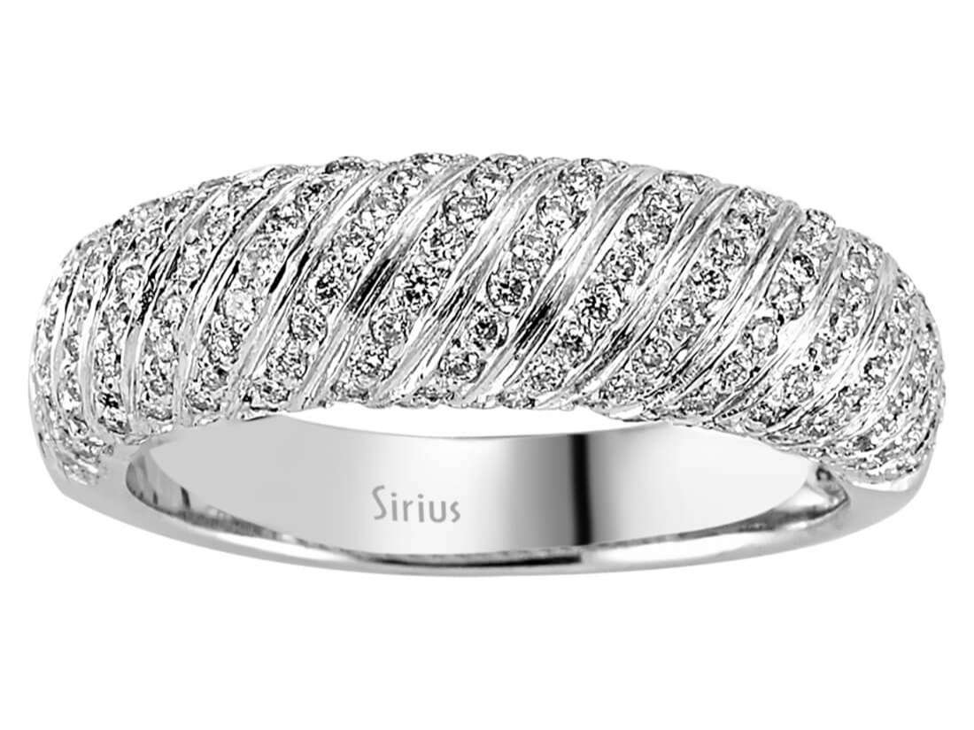 Ring mit Diamant & Labordiamanten in 14K Weißgold | Rosy – hochwertiger Schmuck von Rosy Lab Diamonds