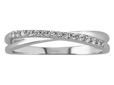 Feiner Diamantring mit 0,15 ct in 14K Weißgold