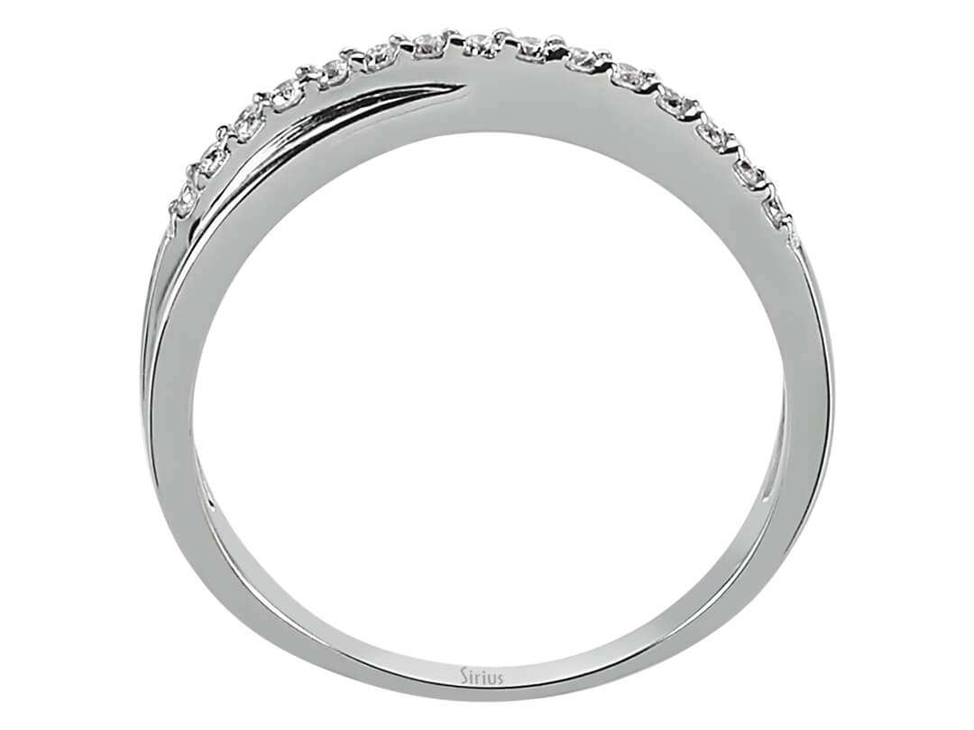 Ring mit Diamant & Labordiamanten in 14K Weißgold | Rosy – hochwertiger Schmuck von Rosy Lab Diamonds