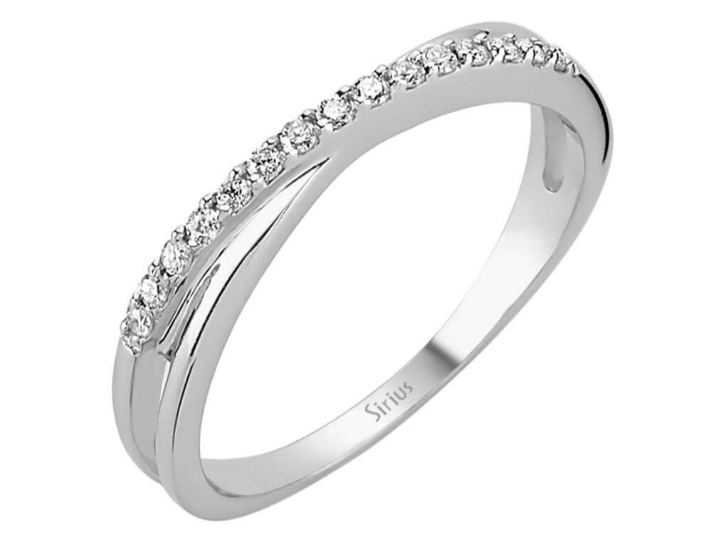 Ring mit Diamant & Labordiamanten in 14K Weißgold | Rosy – hochwertiger Schmuck von Rosy Lab Diamonds