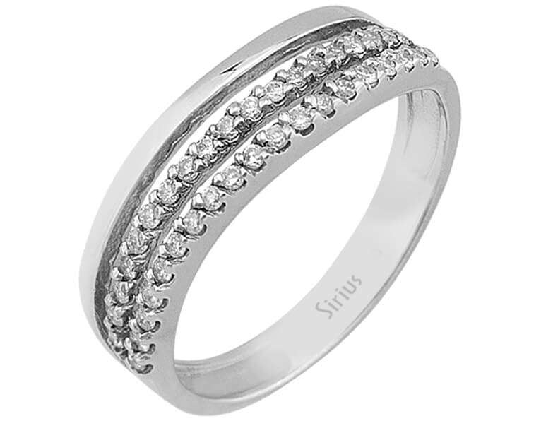 Bague en Or Blanc 14 carats avec 38 diamants - 05R0012 - Bijoux haut de gamme de Rosy Lab Diamonds