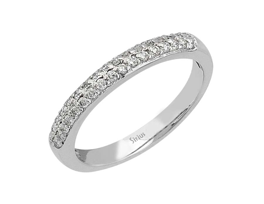 Weißgold Diamantbandring mit 34 rund geschliffenen Diamanten – 0,28 ct – 14K