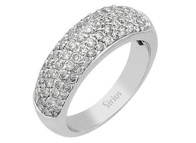 Weißgoldring mit 77 rund geschliffenen Diamanten – 1,05 Karat