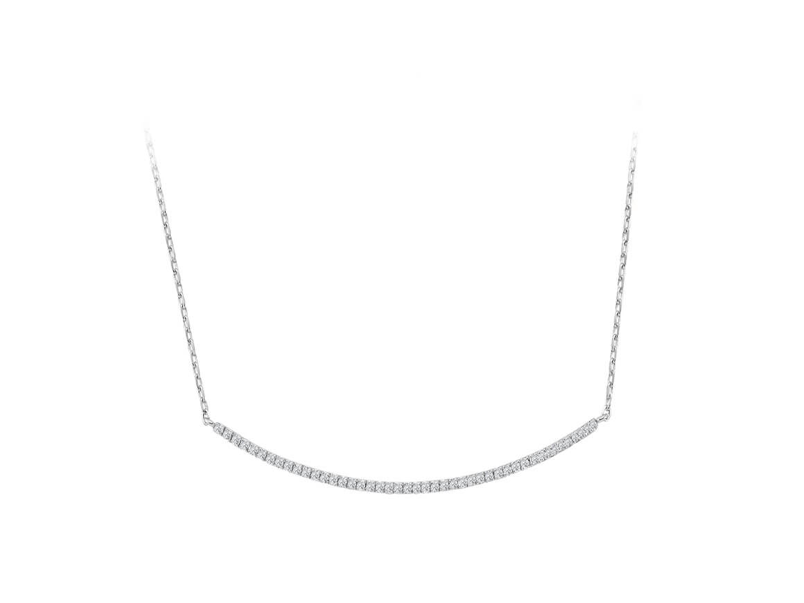 Waterway necklace with 43 lab-grown diamonds | 14K White Gold - high-quality Jewelry from Rosy Lab Diamonds