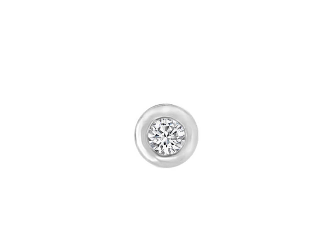 Classic Solitaire Diamond Stud Earring in White Gold | Luxury Jewelry Online - High-Quality Jewelry by Rosy Lab Diamonds