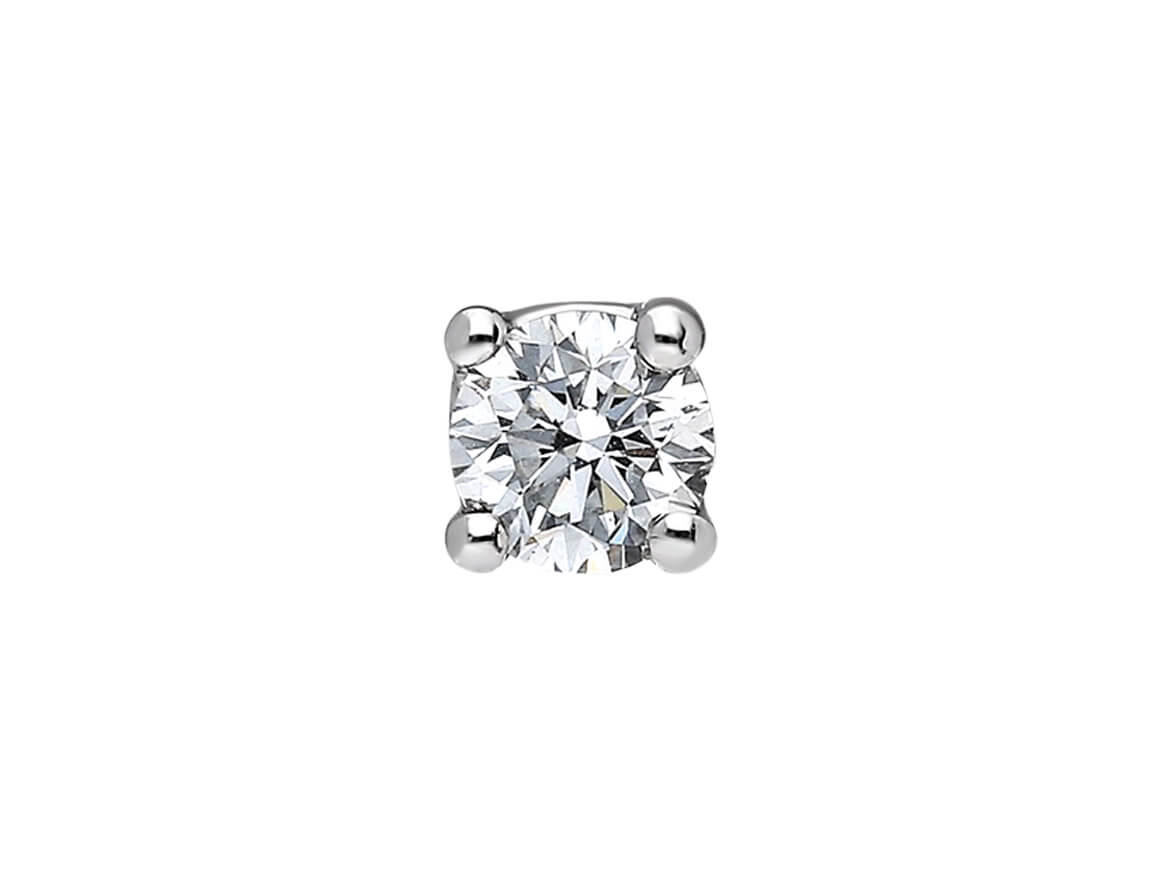 Men's stud earrings with a lab-grown diamond in 14k White Gold – high-quality Jewelry from Rosy Lab Diamonds