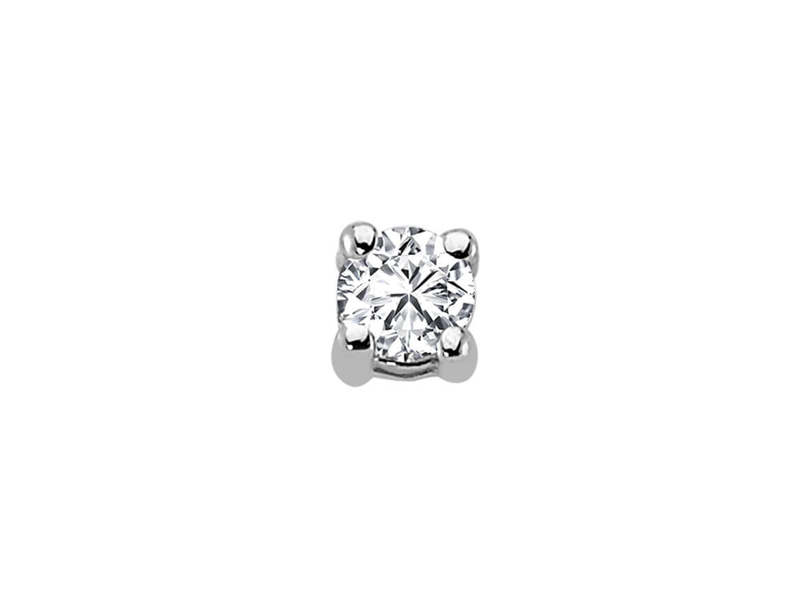 Boucles d'Oreilles Clous en diamant solitaire pour hommes - Or Blanc 14 K | 0,11 ct - Bijoux haut de gamme de Rosy Lab Diamonds